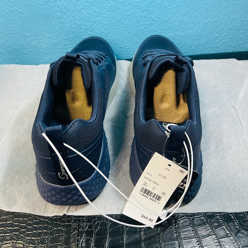 New Skechers Dark Blue Air-Cooled Memory Foam Sport lite foam - Picture 3 of 9